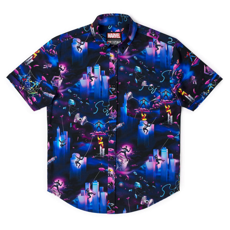 RSVLTS The Symbiote KUNUFLEX Short Sleeve Shirt in Blue — detail 4