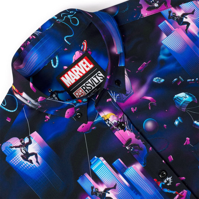RSVLTS The Symbiote KUNUFLEX Short Sleeve Shirt in Blue — detail 6