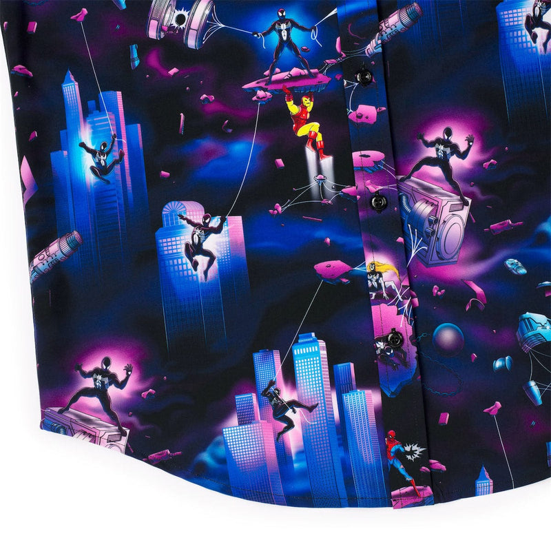 RSVLTS The Symbiote KUNUFLEX Short Sleeve Shirt in Blue — detail 7