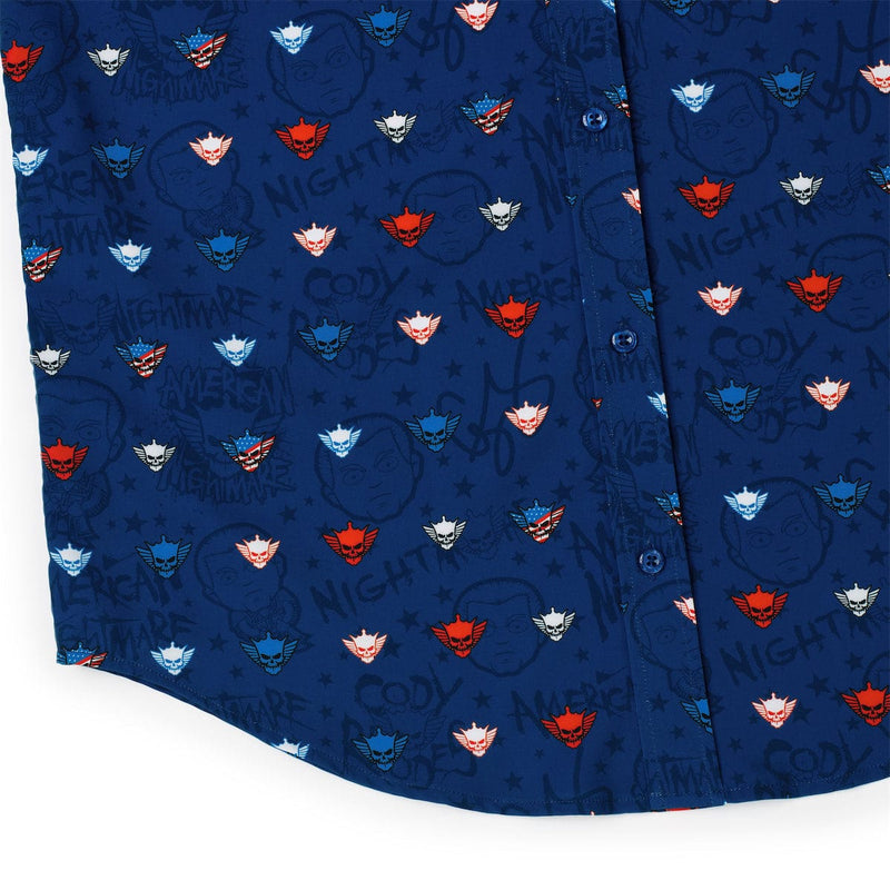RSVLTS Rhode Rage KUNUFLEX Short Sleeve Shirt in Blue — detail 5