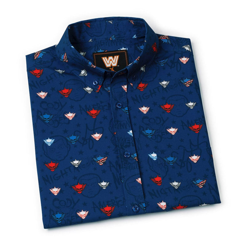 RSVLTS Rhode Rage KUNUFLEX Short Sleeve Shirt in Blue — detail 6
