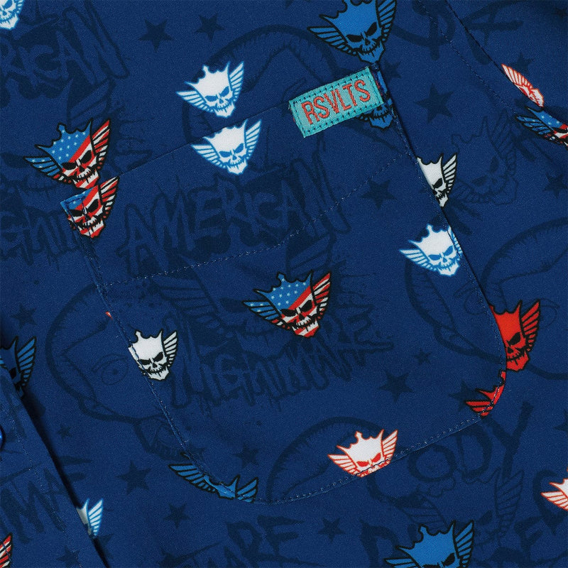 RSVLTS Rhode Rage Youth KUNUFLEX Short Sleeve Shirt in Blue — detail 2