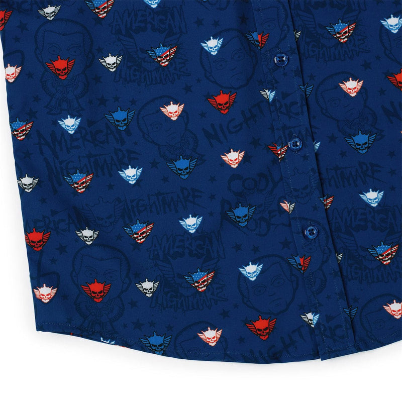 RSVLTS Rhode Rage Youth KUNUFLEX Short Sleeve Shirt in Blue — detail 4