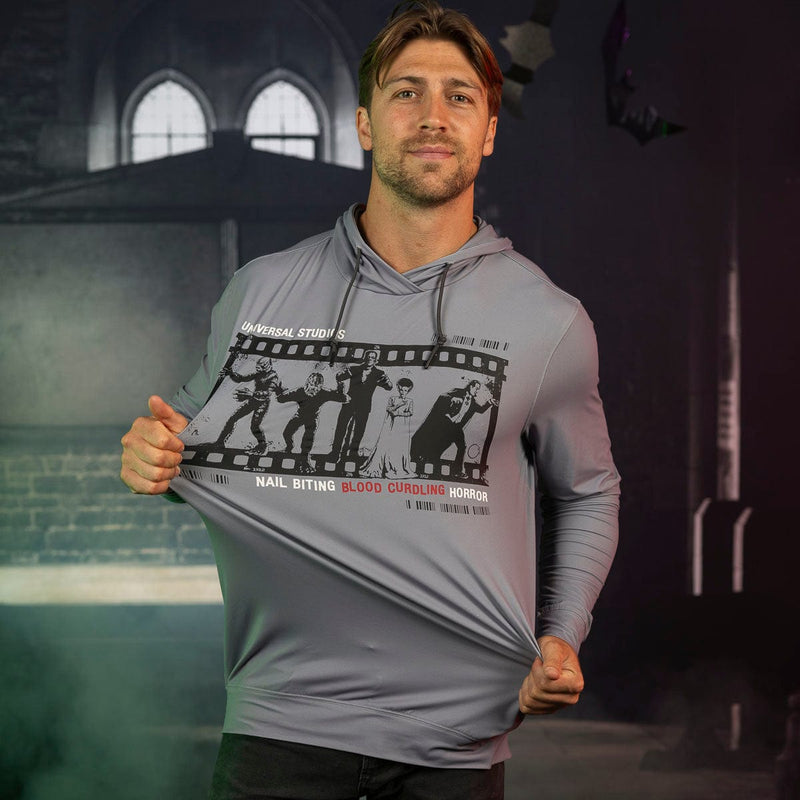 RSVLTS Nail Biting Blood Curdling Horror Performance Hoodie in Gray — detail 6