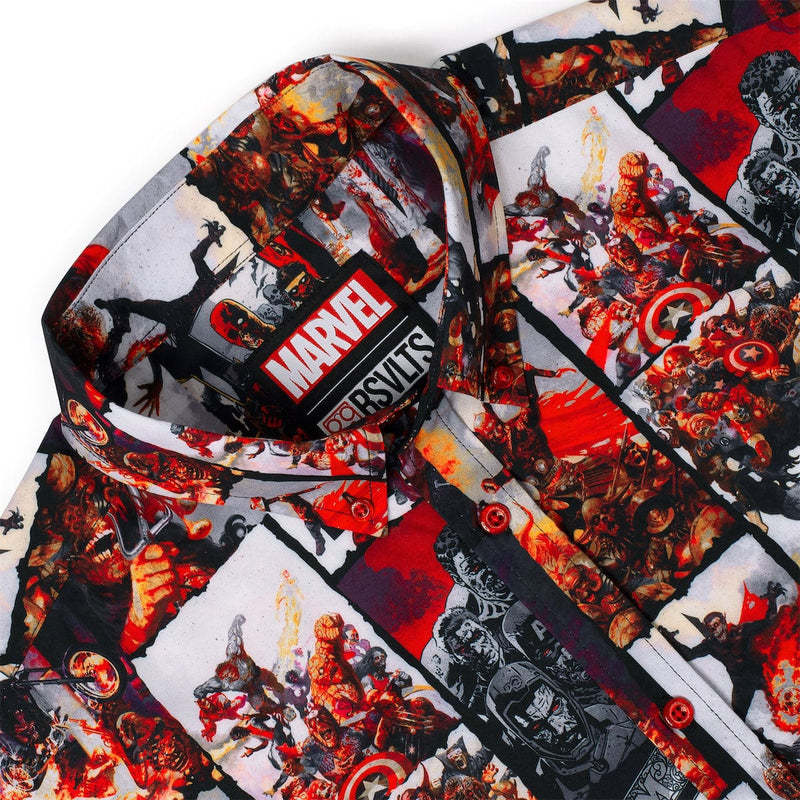 RSVLTS Horrifying Heroes KUNUFLEX Short Sleeve Shirt in Black — detail 4