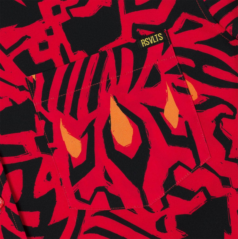 RSVLTS Maul Markings KUNUFLEX Short Sleeve Shirt in Multicolor — detail 6