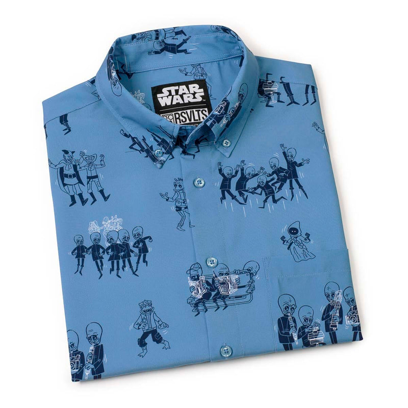 RSVLTS A Hard Day's Node KUNUFLEX Short Sleeve Shirt in Blue — detail 8
