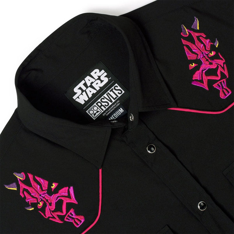 RSVLTS The Menace Roper Short Sleeve Shirt in Black — detail 3
