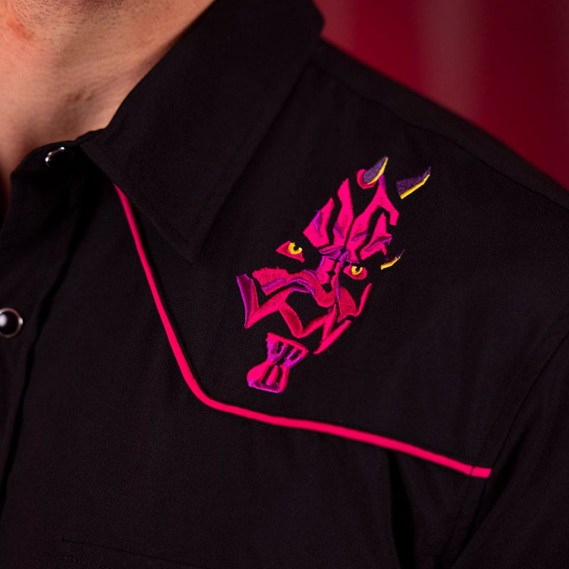 RSVLTS The Menace Roper Short Sleeve Shirt in Black — detail 6