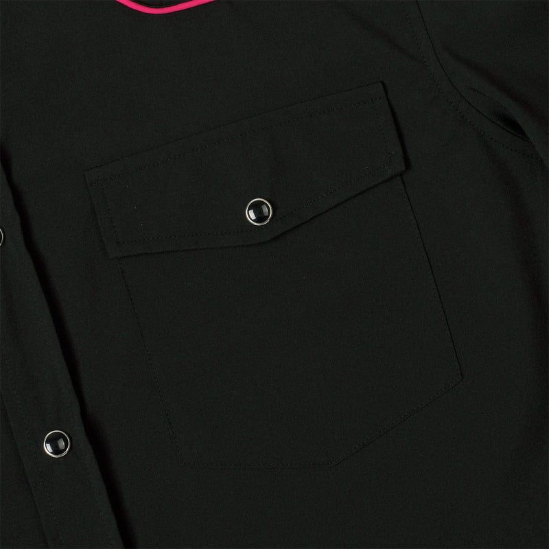 RSVLTS The Menace Roper Short Sleeve Shirt in Black — detail 7