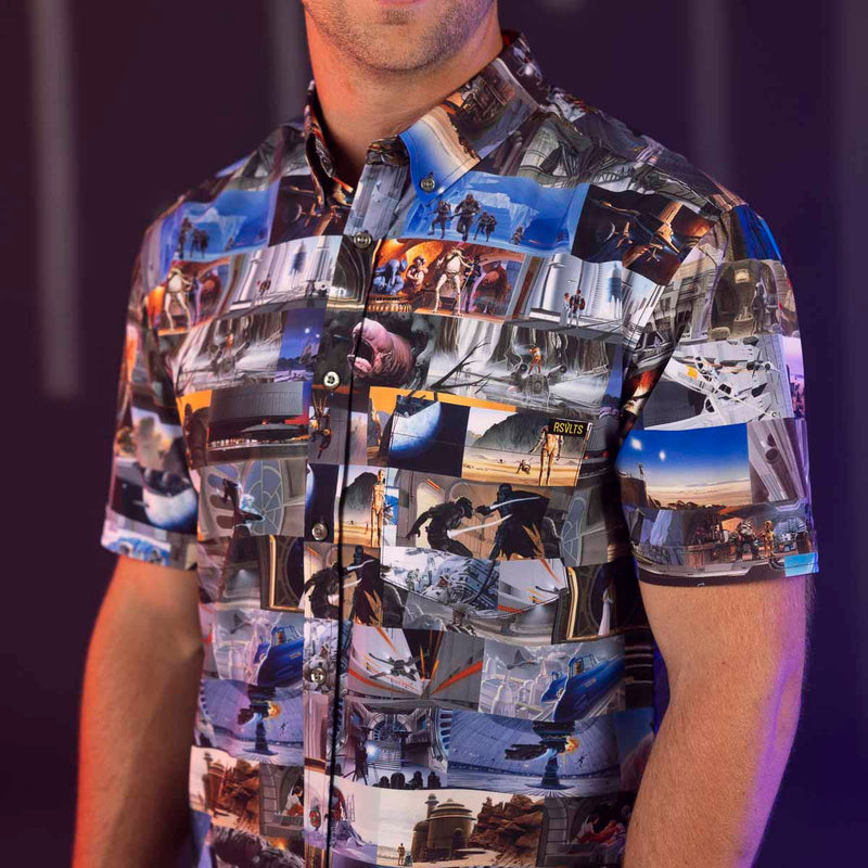 RSVLTS The Art of Wars KUNUFLEX Short Sleeve Shirt in Multicolor — detail 2