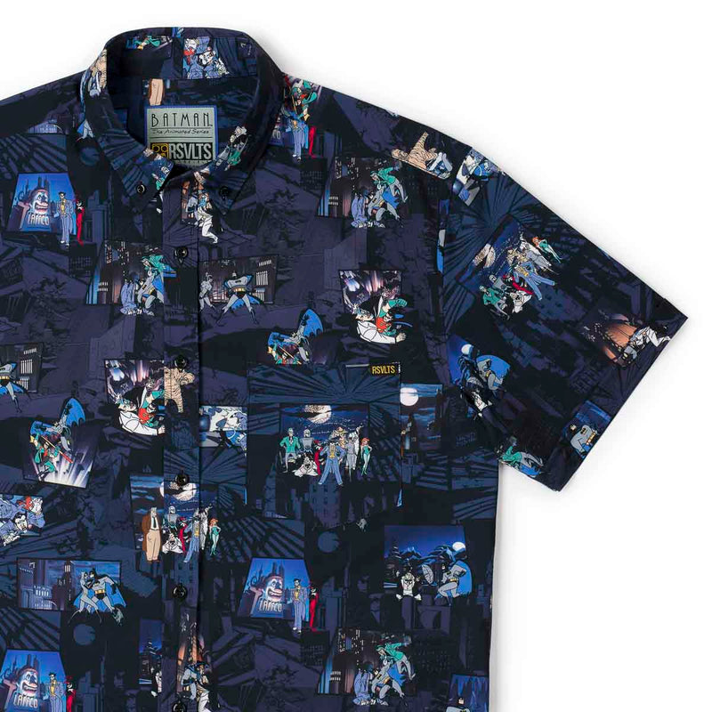 RSVLTS Gotham's Guardian KUNUFLEX Short Sleeve Shirt in Blue — detail 2