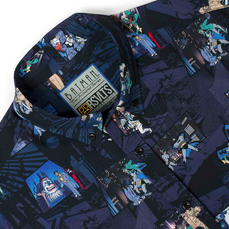 RSVLTS Gotham's Guardian KUNUFLEX Short Sleeve Shirt in Blue — detail 6