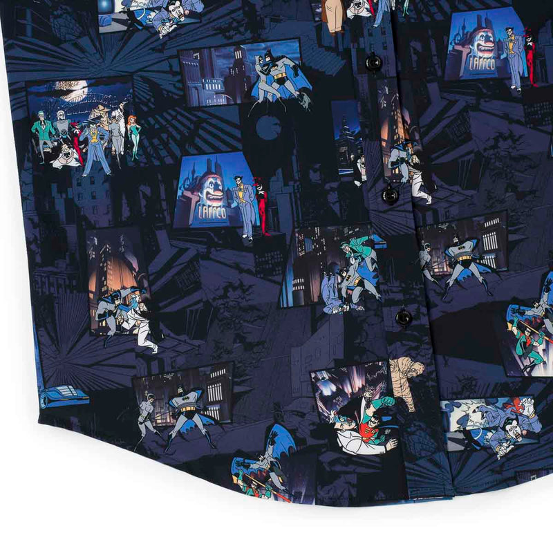 RSVLTS Gotham's Guardian KUNUFLEX Short Sleeve Shirt in Blue — detail 7