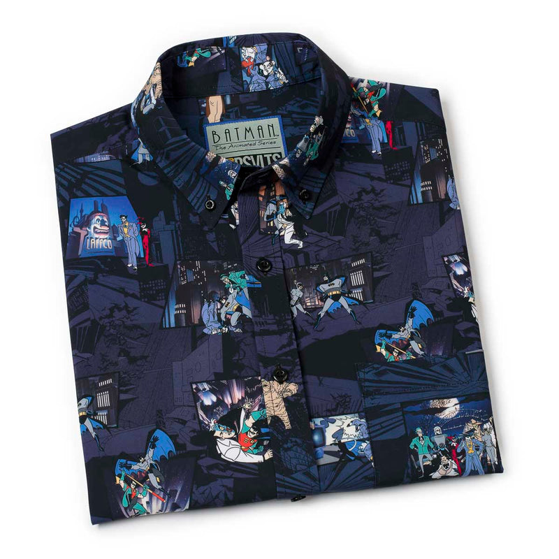 RSVLTS Gotham's Guardian KUNUFLEX Short Sleeve Shirt in Blue — detail 8
