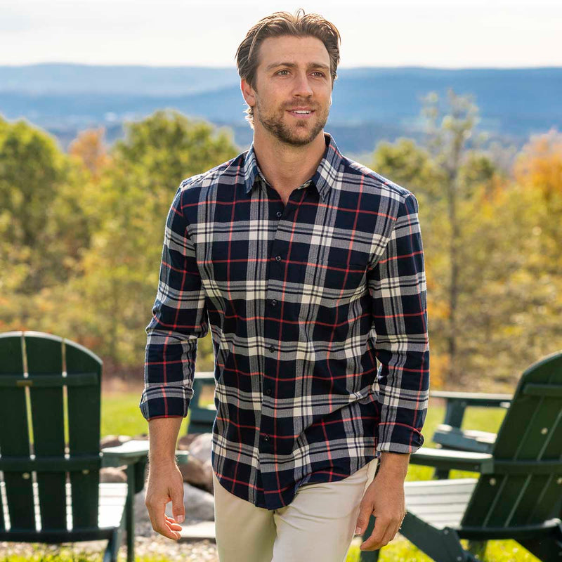 RSVLTS Sir Plaidrick Stewart BorlandFlex Long Sleeve Flannel (2024 Fit) in Black — detail 2