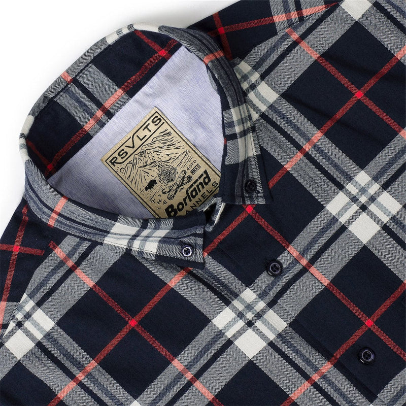 RSVLTS Sir Plaidrick Stewart BorlandFlex Long Sleeve Flannel (2024 Fit) in Black — detail 3
