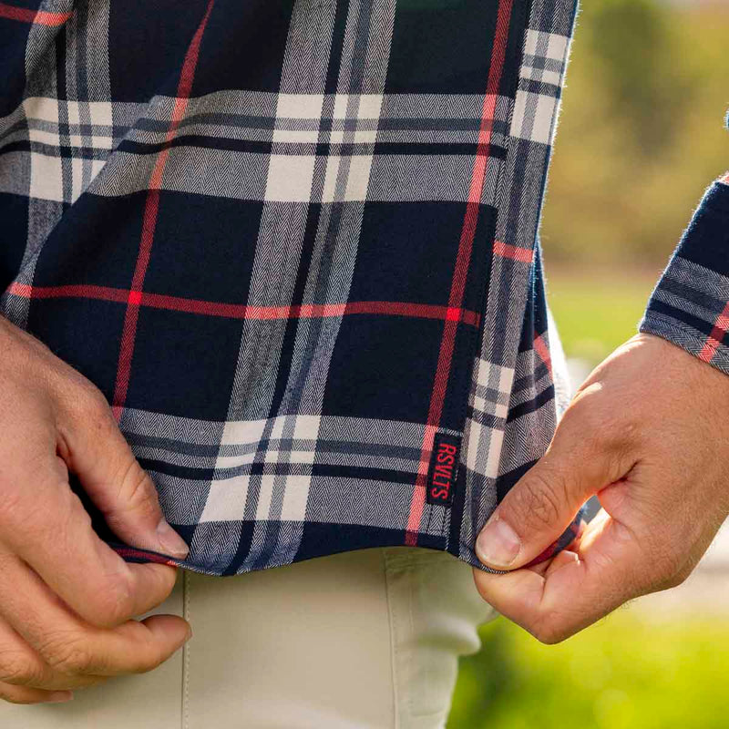 RSVLTS Sir Plaidrick Stewart BorlandFlex Long Sleeve Flannel (2024 Fit) in Black — detail 5