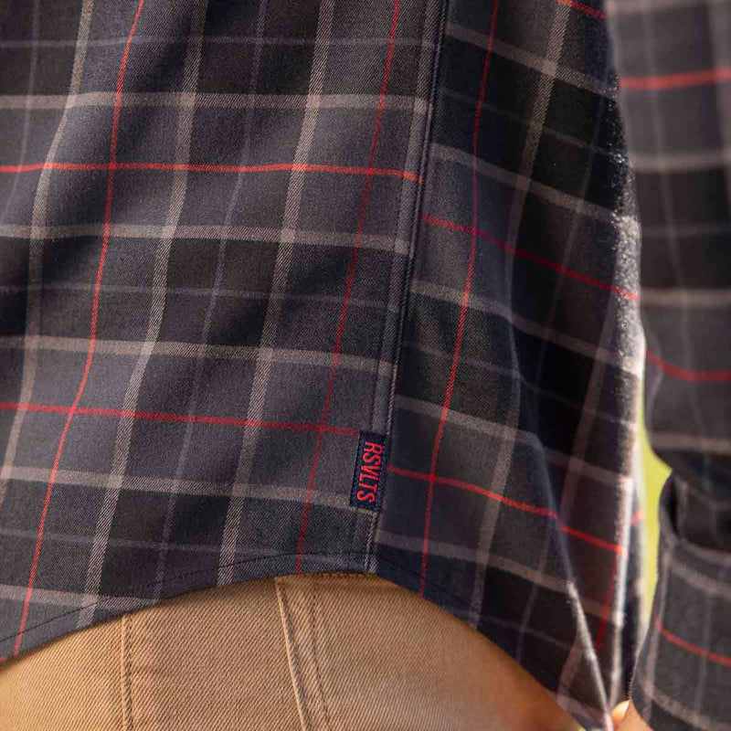 RSVLTS Flaniel Craig BorlandFlex Long Sleeve Flannel (2024 Fit) in Black — detail 6