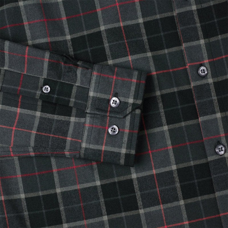 RSVLTS Flaniel Craig BorlandFlex Long Sleeve Flannel (2024 Fit) in Black — detail 7