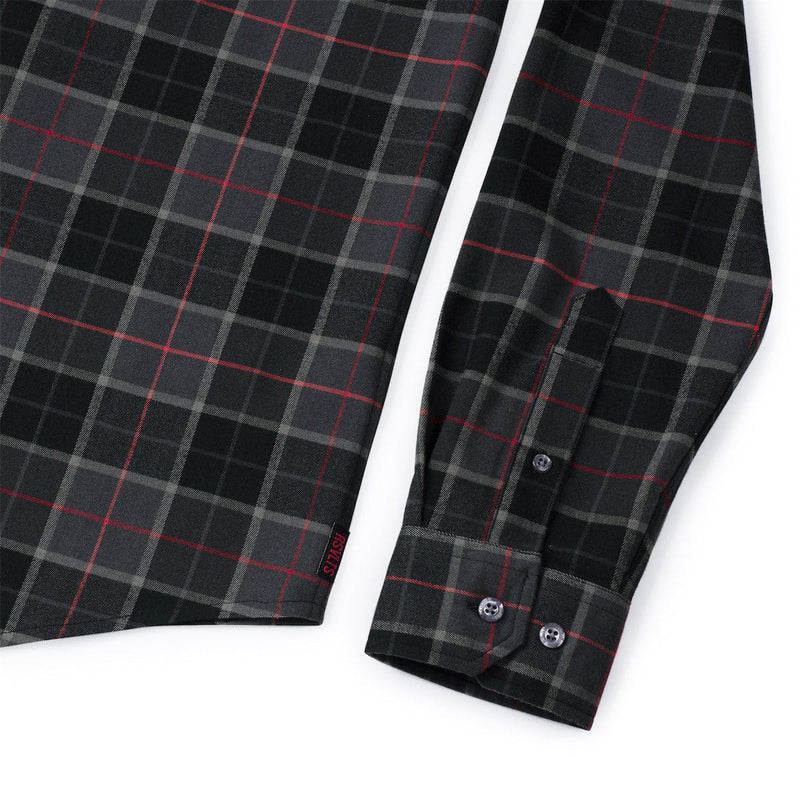 RSVLTS Flaniel Craig BorlandFlex Long Sleeve Flannel (2024 Fit) in Black — detail 8