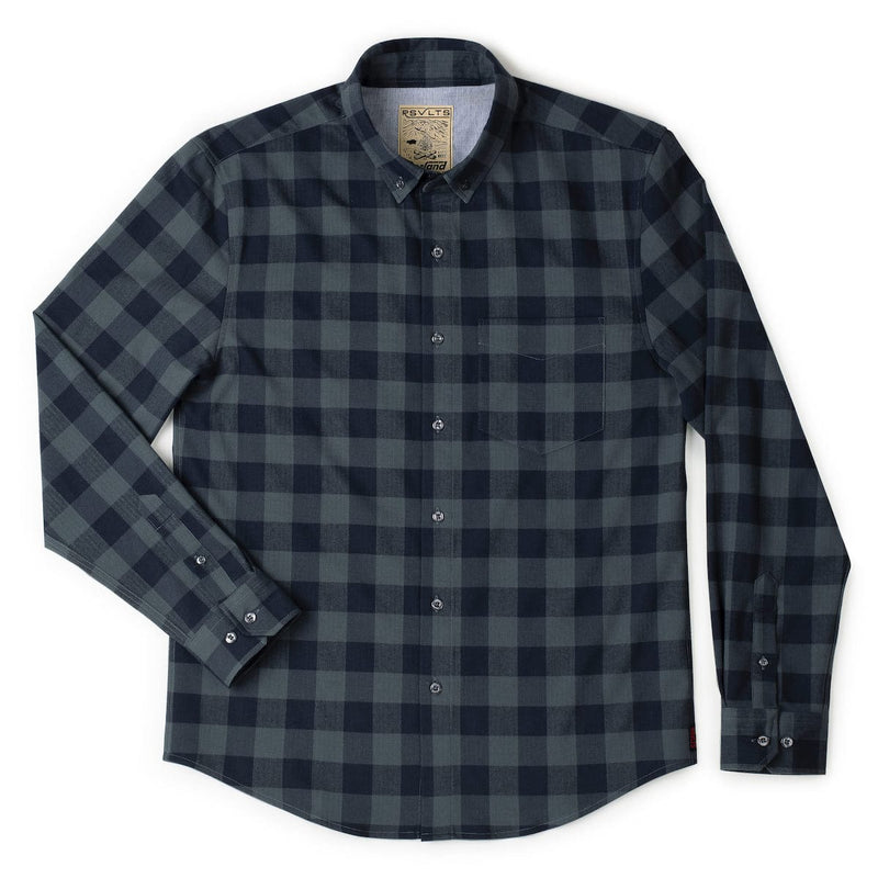 RSVLTS Flangela Flansbury BorlandFlex Long Sleeve Flannel (2024 Fit) in Black — detail 3