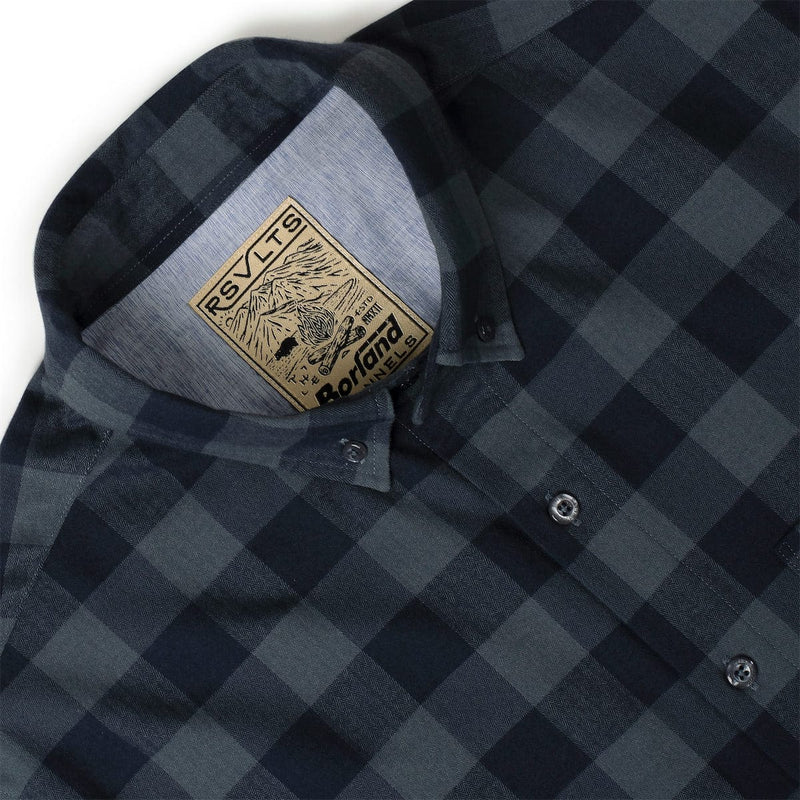 RSVLTS Flangela Flansbury BorlandFlex Long Sleeve Flannel (2024 Fit) in Black — detail 4