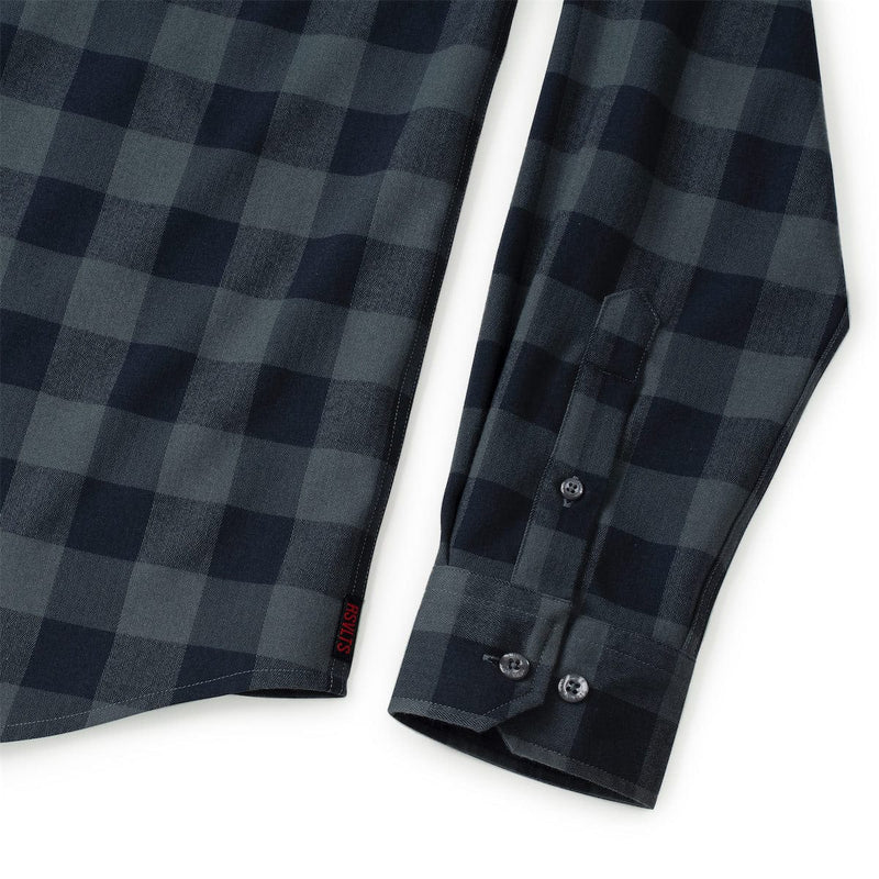 RSVLTS Flangela Flansbury BorlandFlex Long Sleeve Flannel (2024 Fit) in Black — detail 7