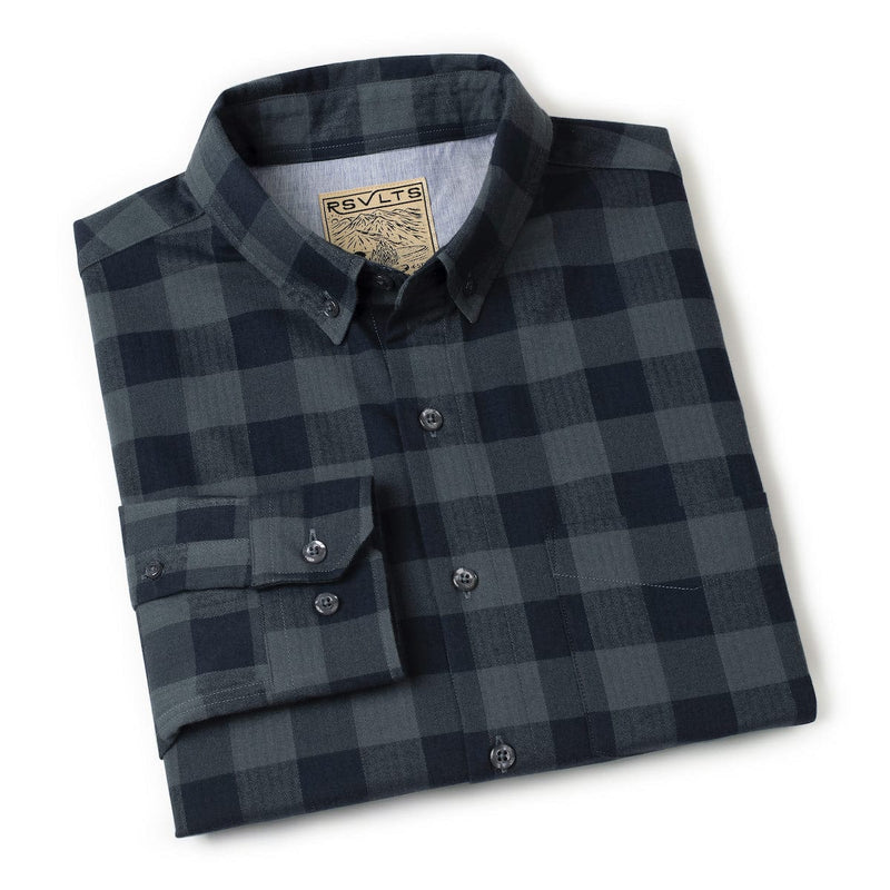 RSVLTS Flangela Flansbury BorlandFlex Long Sleeve Flannel (2024 Fit) in Black — detail 8