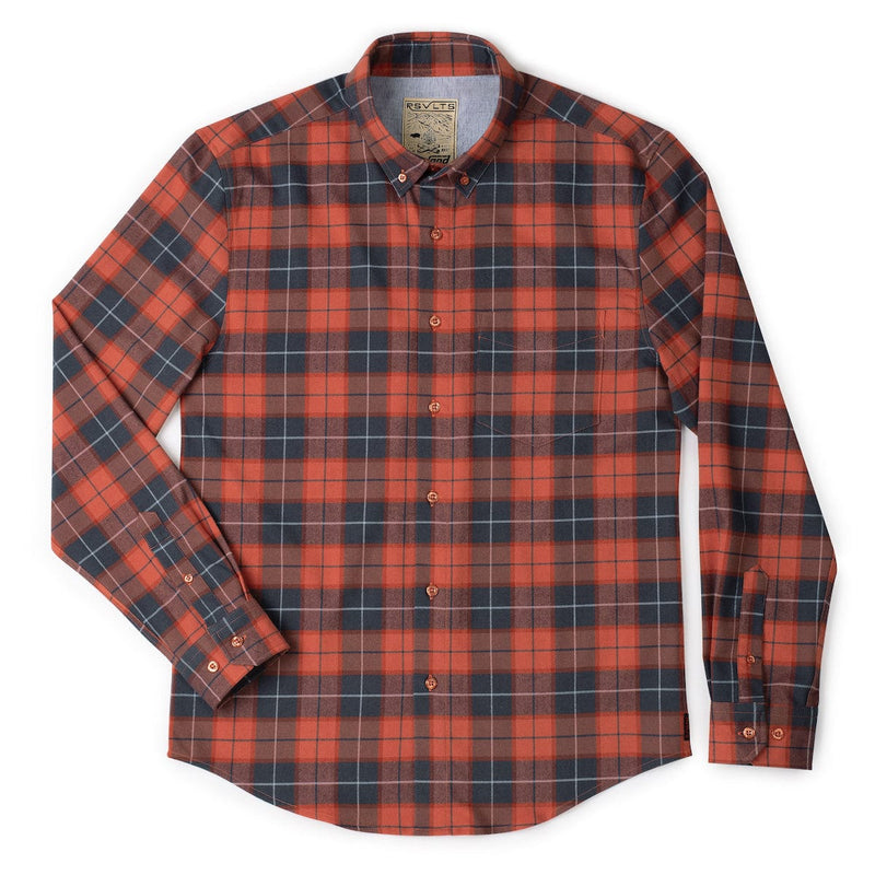 RSVLTS Plaid Pitt BorlandFlex Long Sleeve Flannel (2024 Fit) in Blue — detail 3