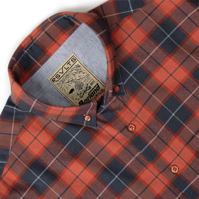 RSVLTS Plaid Pitt BorlandFlex Long Sleeve Flannel (2024 Fit) in Blue — detail 4