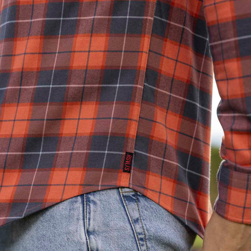 RSVLTS Plaid Pitt BorlandFlex Long Sleeve Flannel (2024 Fit) in Blue — detail 6