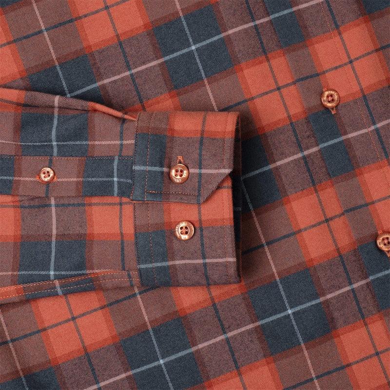 RSVLTS Plaid Pitt BorlandFlex Long Sleeve Flannel (2024 Fit) in Blue — detail 7
