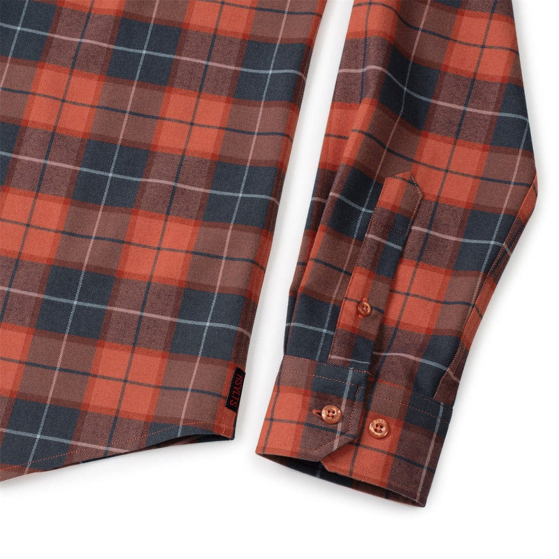 RSVLTS Plaid Pitt BorlandFlex Long Sleeve Flannel (2024 Fit) in Blue — detail 8