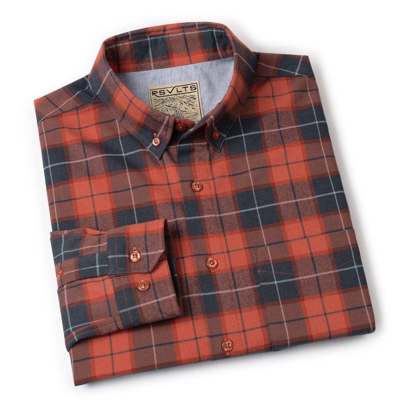 RSVLTS Plaid Pitt BorlandFlex Long Sleeve Flannel (2024 Fit) in Blue — detail 9