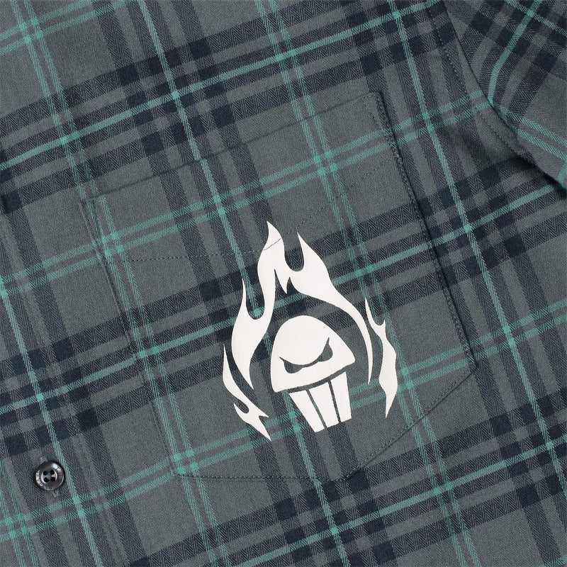 RSVLTS Lord of the Dead BorlandFlex Long Sleeve Flannel (2024 Fit) in Green — detail 2