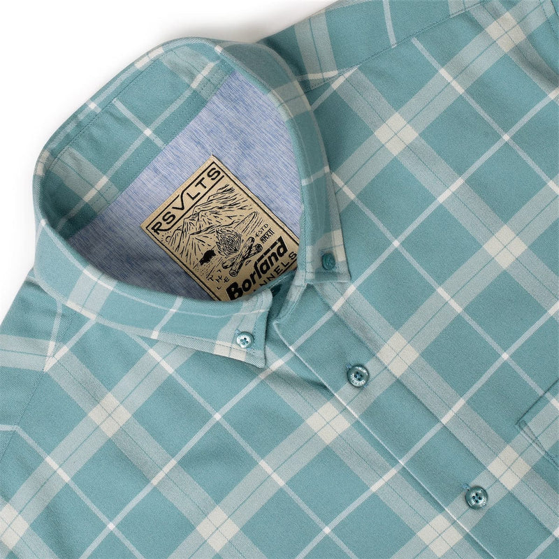 RSVLTS James Flan Der Beek BorlandFlex Long Sleeve Flannel (2024 Fit) in Blue — detail 4