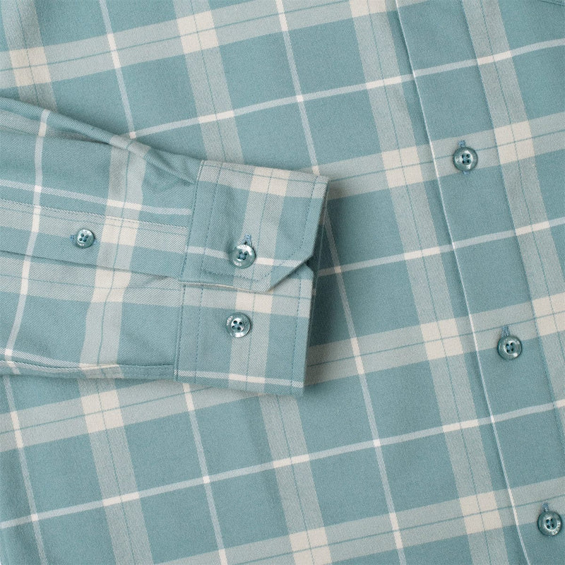 RSVLTS James Flan Der Beek BorlandFlex Long Sleeve Flannel (2024 Fit) in Blue — detail 7