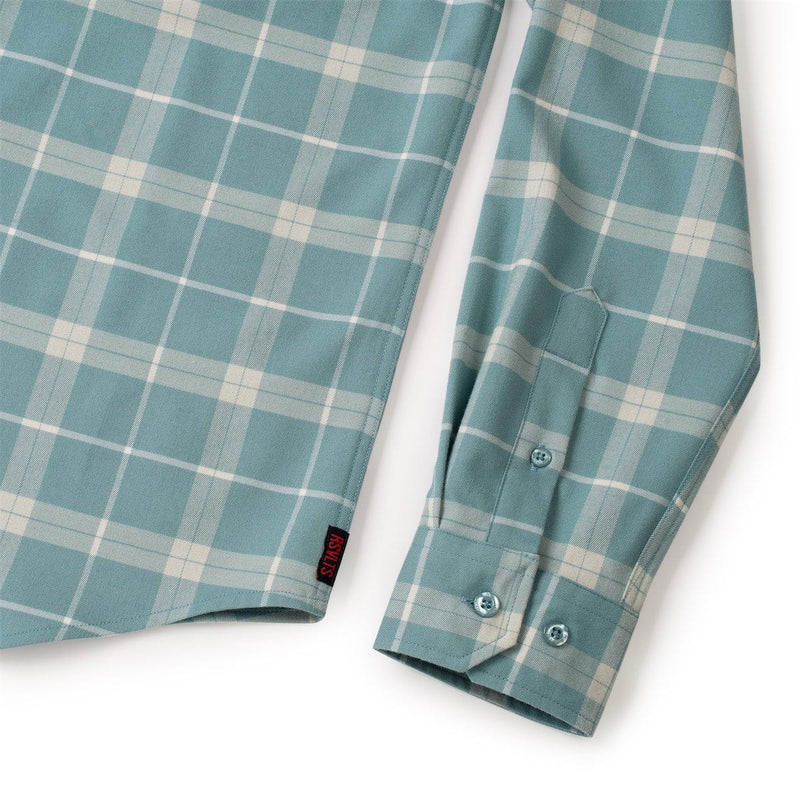 RSVLTS James Flan Der Beek BorlandFlex Long Sleeve Flannel (2024 Fit) in Blue — detail 8