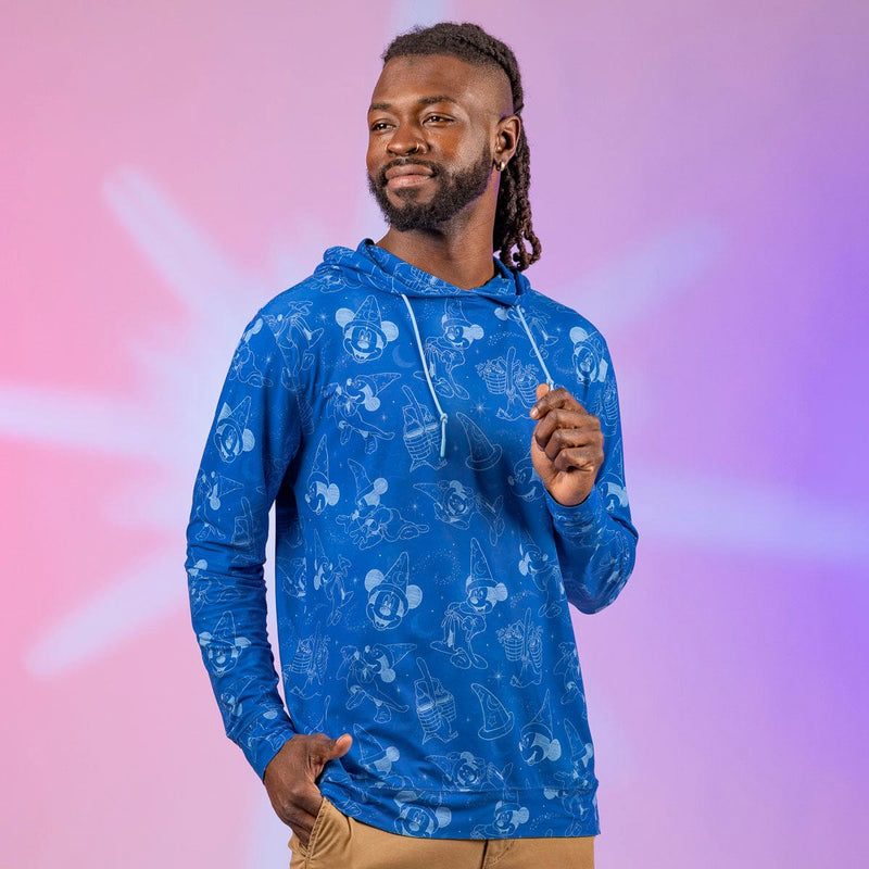 RSVLTS Sketches in the Stars Performance Hoodie in Blue — detail 2