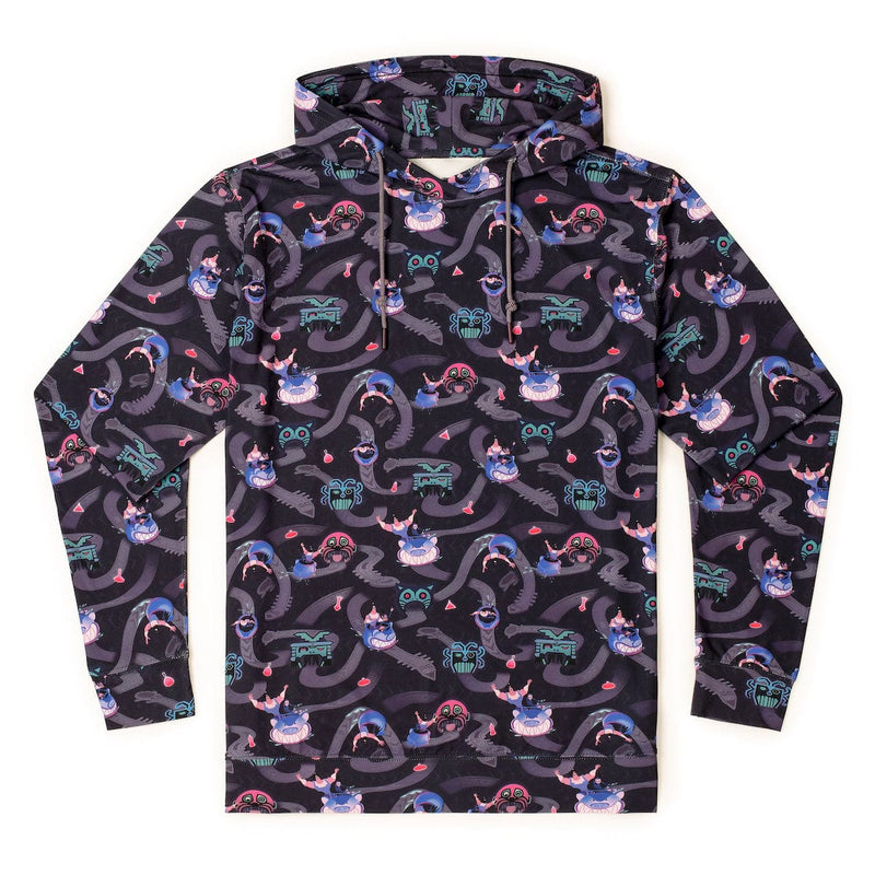 RSVLTS Pull The Lever Performance Hoodie in Black — front view
