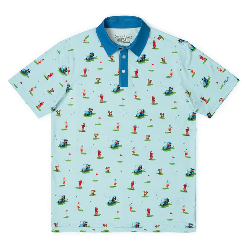 RSVLTS FURRR!!! All-Day Polo in Blue — front view