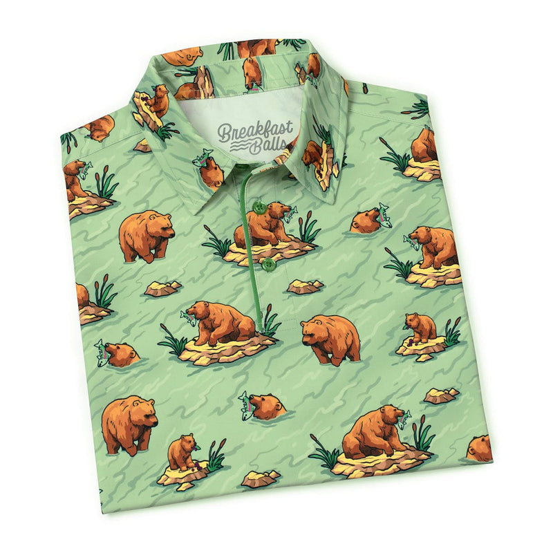 RSVLTS Golden Bears All-Day Polo in Green — detail 5