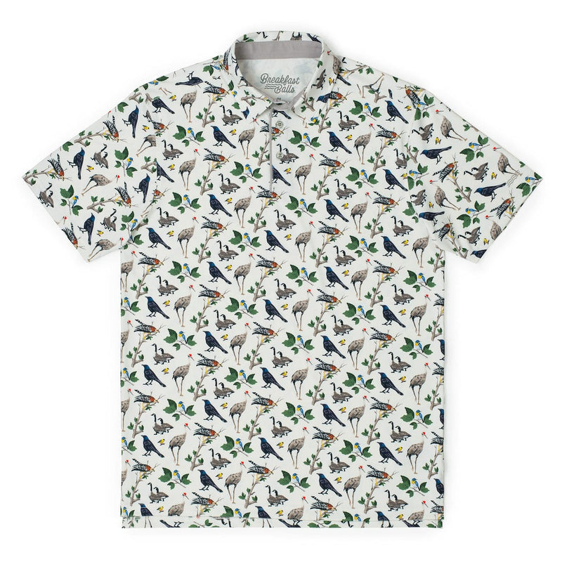 RSVLTS Birdies All-Day Polo in Gray — front view