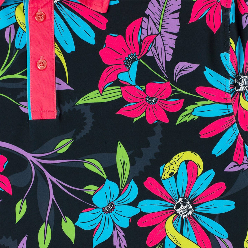 RSVLTS Doom and Bloom All-Day Polo in Black — detail 3