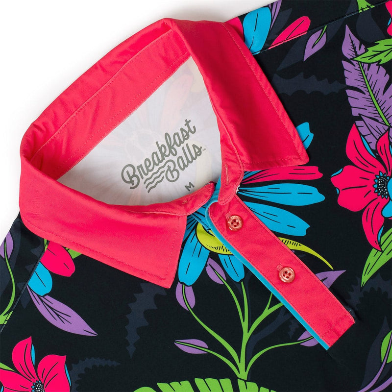 RSVLTS Doom and Bloom All-Day Polo in Black — detail 4