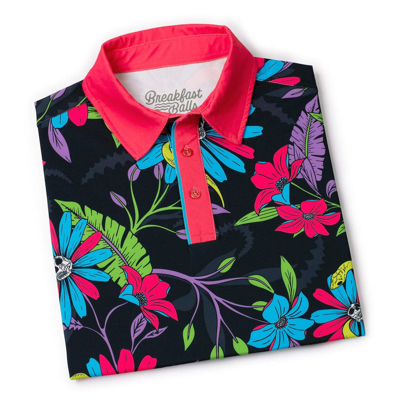 RSVLTS Doom and Bloom All-Day Polo in Black — detail 7