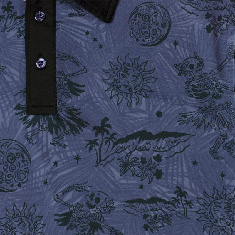RSVLTS Ghoul-a Dancers All-Day Polo in Black — detail 4