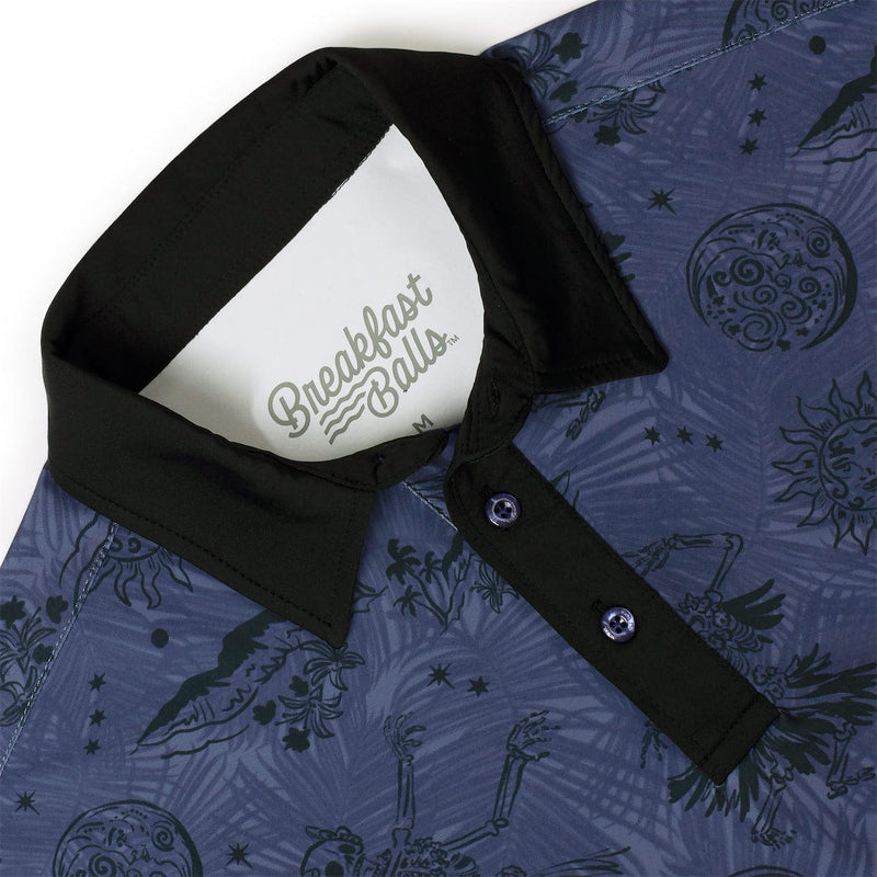 RSVLTS Ghoul-a Dancers All-Day Polo in Black — detail 5