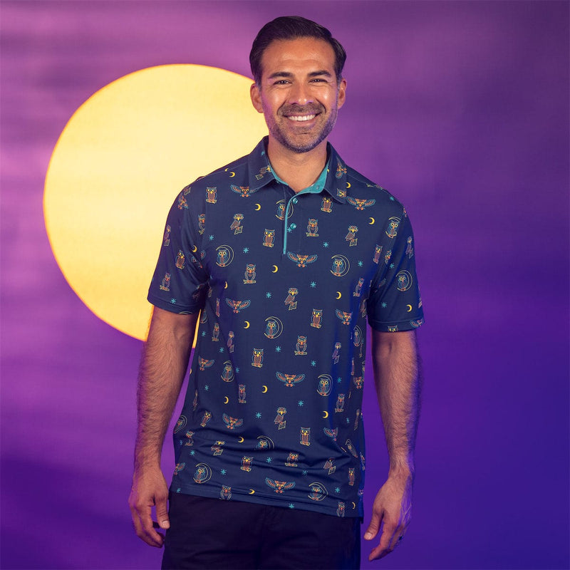 RSVLTS Night Owls All-Day Polo in Blue — detail 3